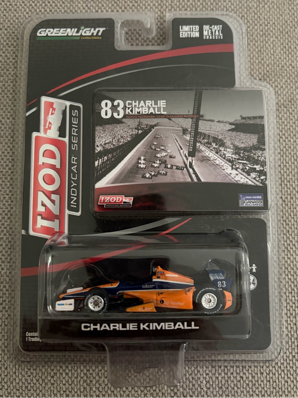 Greenlight IZOD IndyCar Series Charlie Kimball #83 Die-Cast Car - Navy & Orange